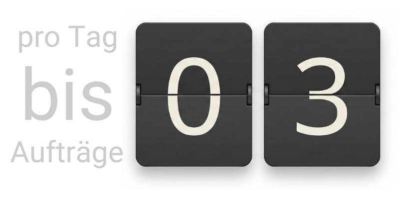 Flip-Clock mit bis zu drei Aufträgen pro Tag